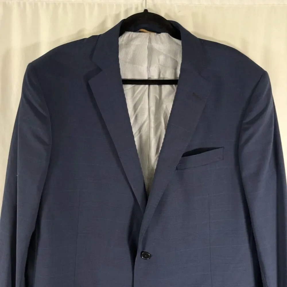 Brooks Brothers Wool Blend Blazer Men's 44L Blue Explorer Regent Fit 2 Button Fr